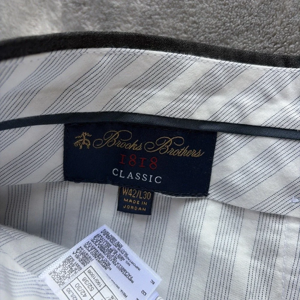Brooks Brothers 1818 Classic Fit Reda 1865 Italian Wool Dress Pants Men's 42x30